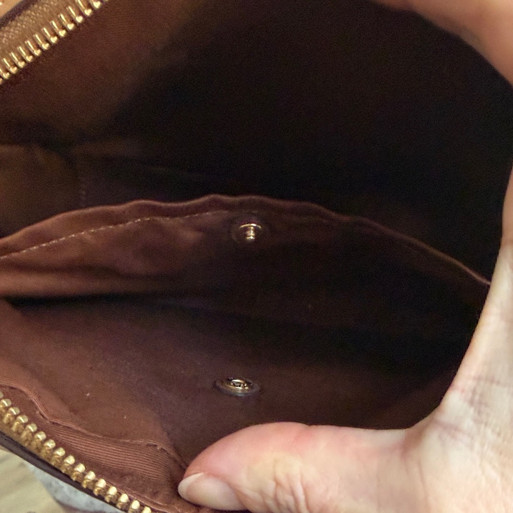 Coach Canvas Crossbody Bag in Beige, Tan and Cream - Picture 5 of 7